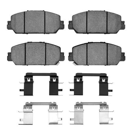 Dynamic Friction Co 3000 Ceramic Brake Pads and Hardware Kit, Low Dust, Low Copper Ceramic, 100% Asbestos-free, Front 1310-2036-01